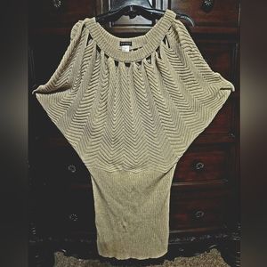 NWOT- Dolman Sleeve Sparkling Knit Sweater / Dress - SZ M